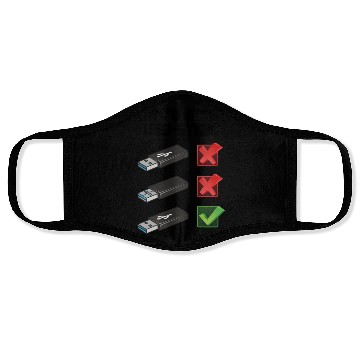 Discover How To Insert USB Stick Funny Programmer Meme Face Masks