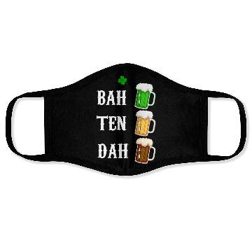 Discover BAH TEN DAH Funny St Patrick's Day Beer Bartender Face Masks