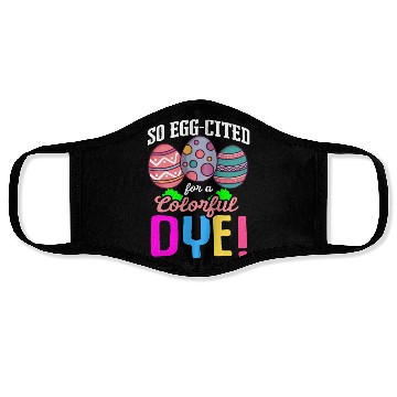 Discover Easter Colorful Egg Dye Rabbit Egg Hunt Face Masks