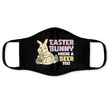 Discover Easter Bunnies Beer Drinking Holiday Rabbit Face Masks