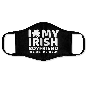 Discover i love my boyfriend st patricks day Face Masks