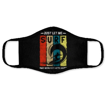 Discover Surfer Heartbeat Nature Face Masks