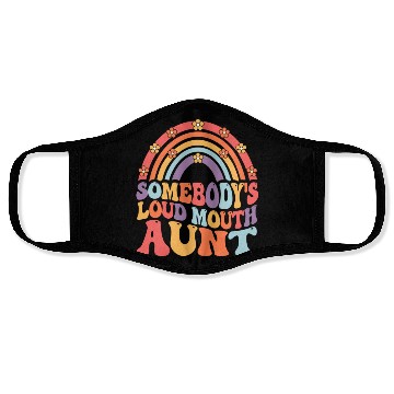 Discover Somebody’s Loud Mouth Aunt Retro Groovy Auntie Face Masks