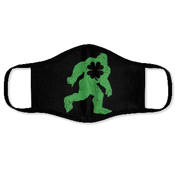 Discover St Patricks Day Bigfoot Irish Sasqautch Face Masks