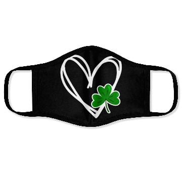 Discover Heart St Patricks Day Shamrock Irish Toddler Baby Face Masks