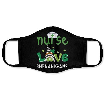 Discover Nurses Love Shenanigans Gnomes Shamrock Face Masks