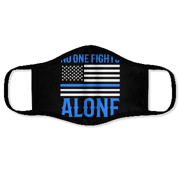 Discover No One Fights Alone Thin Blue Line Police Face Masks