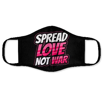 Discover Spread Love Not War Face Masks