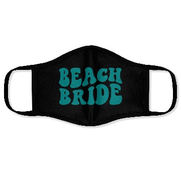 Discover Beach Bride Teal Beach Theme Bachelorette Face Masks