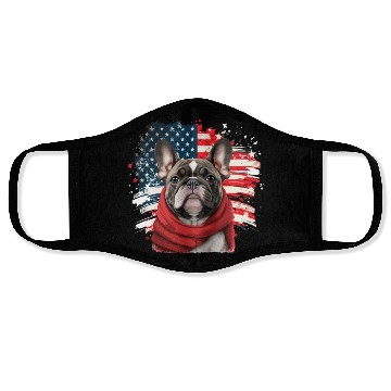 Discover America USA Flag 4th Of July American Dog Lover Face Masks