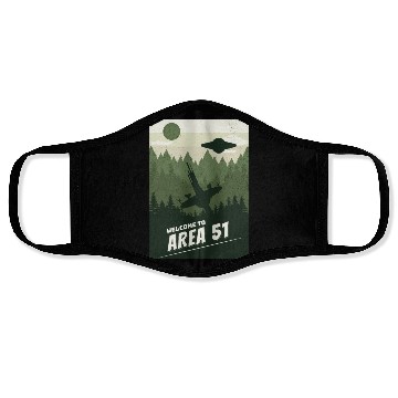 Discover Welcome To area 51 Face Masks