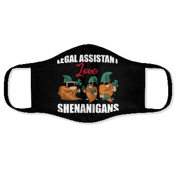 Discover Legal Assistant Love Shenanigans St. Patricks Day Face Masks