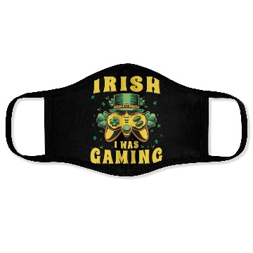 Discover Video Game Controller, Irish I Was Gaming St Face Masks