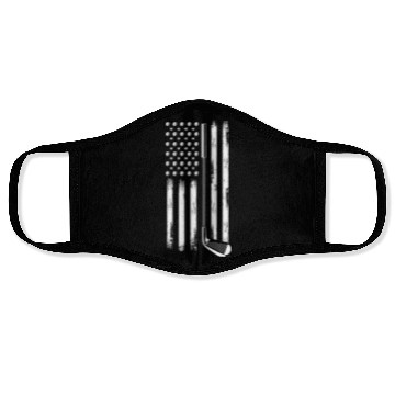 Discover Golf USA Flag Golfer Gift Face Masks