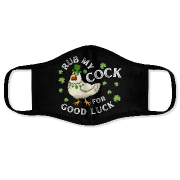 Discover Rub My Cock For Good Luck St Patrick's Day Face Masks