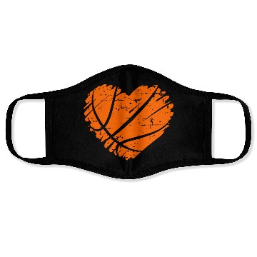 Discover I Love Basketball with Heart Shape Face Masks