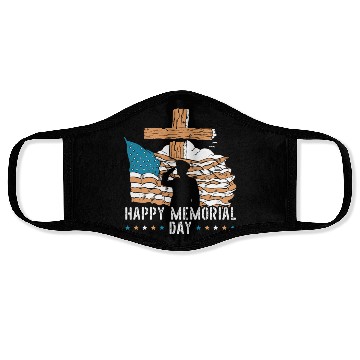 Discover Patriotic Veteran USA Flag American Memorial Day Face Masks