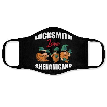 Discover Locksmith Love Shenanigans St. Patricks Day Gnomes Face Masks