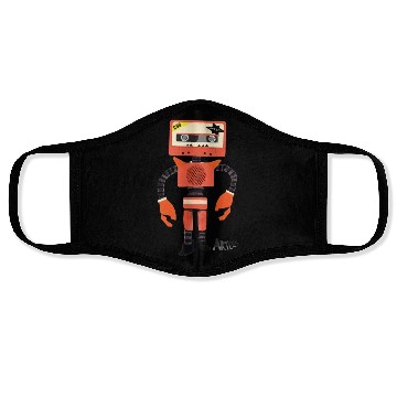 Discover Orange Tape Robot Face Masks