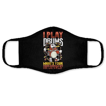 Discover Drummer Drums Music Drum Set Drumming Face Masks