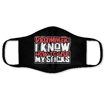Discover Drummer Drums Music Drum Set Drumming Face Masks