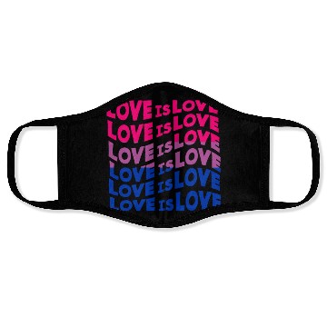 Discover Love Is Love Bisexual Face Masks