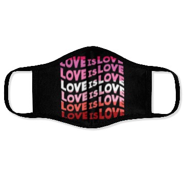 Discover Love Is Love Lesbian Face Masks