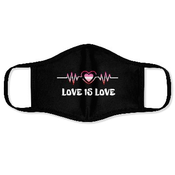 Discover Lesbian Heartbeat Face Masks