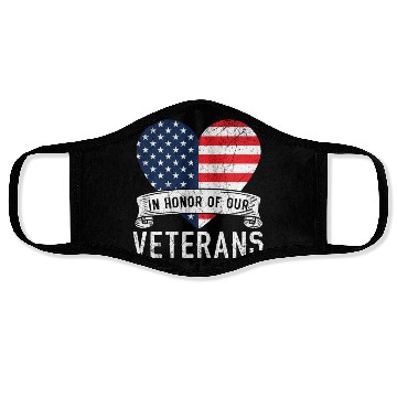 Discover Patriotic Veteran USA Flag American Memorial Day Face Masks