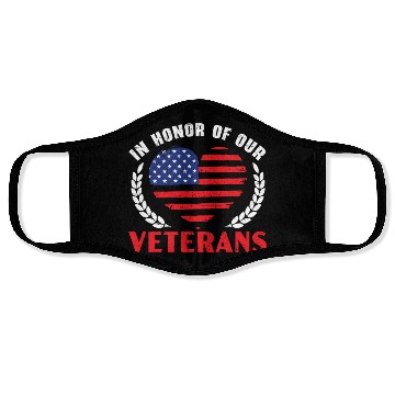 Discover Patriotic Veteran USA Flag American Memorial Day Face Masks