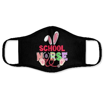 Discover Stethoscope Cute Bunny School Nurse Easter Teacher Face Masks