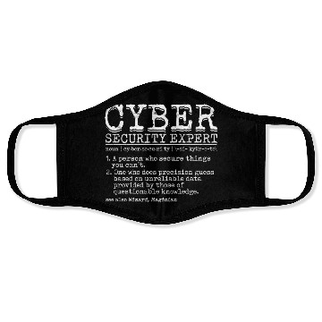 Discover Cyber Security Cyber Hacker Analyst Programmer Face Masks