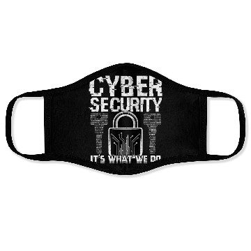 Discover Cyber Security Cyber Hacker Analyst Programmer Face Masks