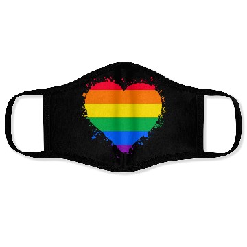 Discover Pride LGBTQ heart Face Masks