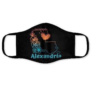 Discover I love my home town Alexandria Louisiana Face Masks