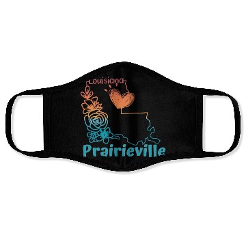 Discover I love my hometown of Prairieville Louisiana Face Masks