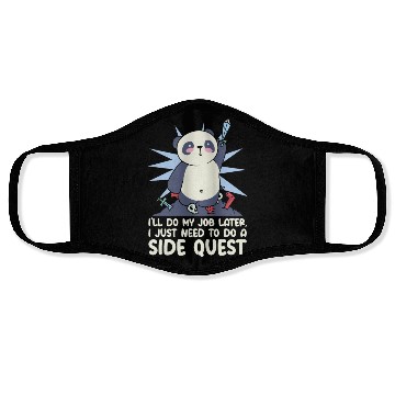 Discover Procrastinating Panda Lover Side Quest Panda Face Masks