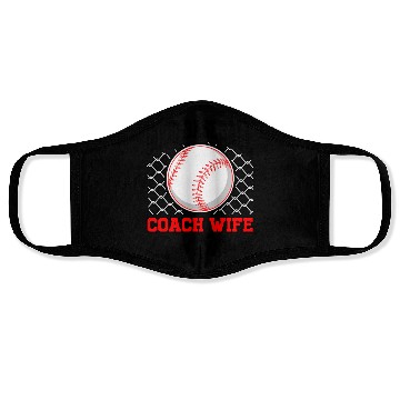 Discover Baseball Coach Wife Professional Mom Instructor Face Masks