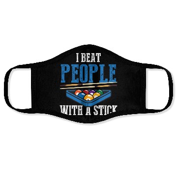 Discover Billiards Puns Pool Player Billiards Triangle Rack Face Masks