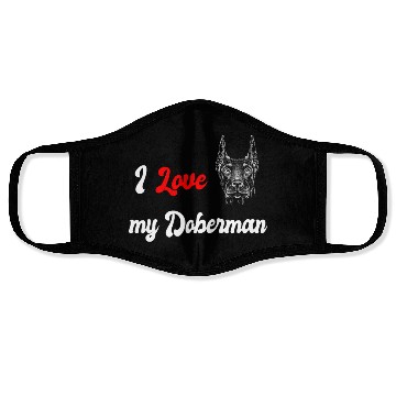 Discover I love my Doberman Face Masks
