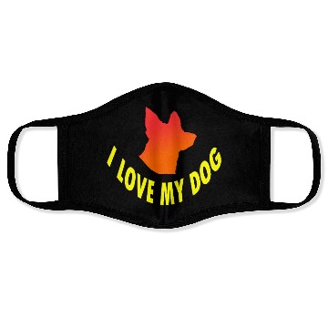 Discover I love my Dog Face Masks
