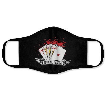 Discover Poker Card Game Skat Poker Night Royal Flush Check Face Masks