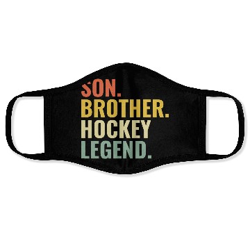 Discover Son Brother Hockey Legend Face Masks