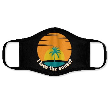 Discover sunset nature Face Masks