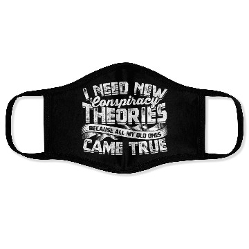Discover Conspiracy Theorist Theory Science Fiction Face Masks