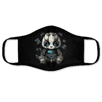 Discover Cute cyber panda Face Masks