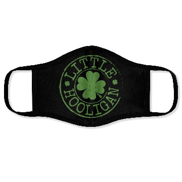 Discover Little Hooligan Irish Clovers Kids Boy Girl St Pat Face Masks