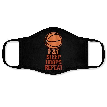 Discover Eat Sleep Hoops Repeat Basketball Team Face Masks
