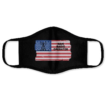 Discover Ham Radio Operator US Flag Face Masks