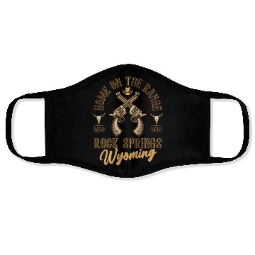 Discover RockSprings Wyoming wild west town Face Masks